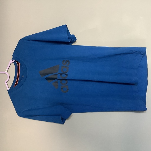 Adidas Spellout Crew Neck T Shirt - Size XS - Royal Blue - P2P 16” - Picture 5 of 7